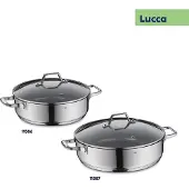 kela Hapjespan Lucca Met Deksel Zilver 28 cm