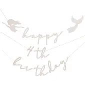 Ginger Ray Letterbanner Happy Birthday Mermaid Customisable - 2 meter / / LUXE FEEST DECORATIE / ZEEMEERMIN FEESTJE / ZEEMEERMIN DECORATIE SLINGER