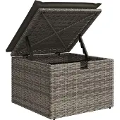 vidaXL 8-delige Loungeset met kussens poly rattan grijs