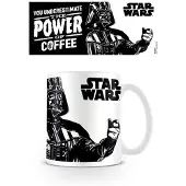 Star Wars De kracht van koffie mok (Wit/zwart)