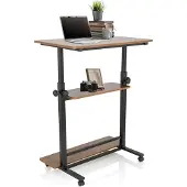 Hjh OFFICE WORKSTATION II | 80x50 - Bureaus Zwart / Walnoot