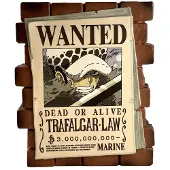 Plastoy One Piece Coin Bank Law Wanted Banks