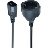 Gembird C14 - CEE 7/3 stroomkabel voor UPS/PDU - 3x 0,75mm / zwart - 0,15 meter