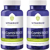 Vitakruid 2x B12 Combi 6000, folaat & P-5-P (120 zuigtabletten)