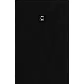 Brauer Douchebak Asteroid 90x140cm incl. antislip en antibacterieel mineraalmarmer mat zwart