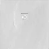 Brauer Asteroid Douchebak Mineraalmarmer - 90x90cm - Mat Wit - Mineraalmarmer - Douche, Douchebakken - 8720359378040