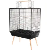 Zolux Vogelkooi Neo Darwin - Vogelverblijven - Zwart - 78 x 48 x 112 cm