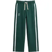Superdry Broek 'Athletic Fives' smaragd / wit