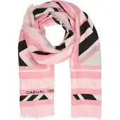 Comma Sjaal rosa / rosé / zwart / wit