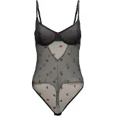 Hunkemoller Body 'Chelsey' groen / rood / zwart