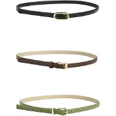Pieces Riem bruin / lichtgroen / zwart