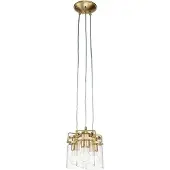Kichler LED Hanglamp Brinley | 3X E27 Max 60W | Dimbaar | Brushed Brass