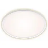 Briloner LED-plafondlamp Slim, dimbaar, wit / opaal, Woon-/ Eetkamer, Kunststof, Modern, LED plafondlamp
