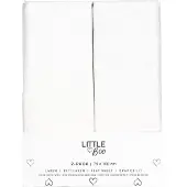 Little Boo Laken Wieg Uni White 2-pack 75x100