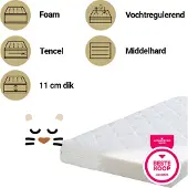 ZZZOO Matras Peuterbed 70x140 Witte Panter