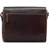 Jost Lund Aktetas Messenger Leer 41.5 cm Laptop compartiment bruin