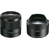 Sony E 28mm f/2.0 + SEL075UWC Ultragroothoekconverter