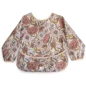 Mushie Slabbetje Long Sleeve Retro Flowers
