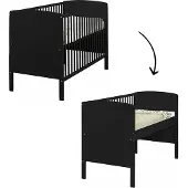 Colorfull Home Collection Meegroei Babybedje/Co-sleeper Colorfull Home Lya2 Beuken Black 60x120
