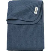 Meyco Baby Jacquard Wiegdeken - Flannel - Indigo - 75x100cm - 1.0 TOG