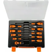 Bahco Schroevendraaierset | rubber greep | gleuf | Phillips | Robertson - 10-delig - 605-10-PC-AU