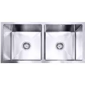 Lendo Online Dubbele Spoelbak 87x44x20 cm RVS Zilver