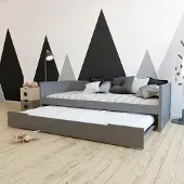 Bln kids Bedbank Leonard Antraciet 90x200 Incl. Onderbed