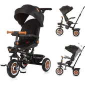 Chipolino Driewieler met kap, model Marathon 2-in-1, kleur Obsidian
