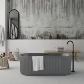 Ideavit Ligbad vrijstaand archtec rock 170x75x60 cm cement grijs