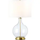 Elstead Lighting LED Tafellamp Orb | 1X E27 Max 60W | Aged Brass with White Shade