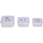 Lassig Snackbox Happy Fruits Cherry 3-delig
