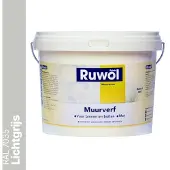 Ruwol Muurverf binnen en buiten Mat Lichtgrijs (RAL 7035) 5 liter