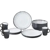 Brunner Camping Melamine Servies, campingbestek, Granada, 16-delig, antislip – Stonetouch Granada