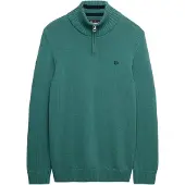 Superdry Katoenen Trui Met Halve Rits Green Grootte: S
