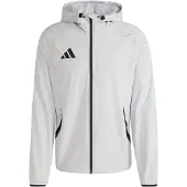 Adidas Sportjas 'Tiro Travel' lichtgrijs / zwart
