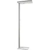 Arcchio Vloerlamp Logan Pro, dimbaar, alu / grijs / zink, Werkkamer / Kantoor, Aluminium, Modern