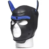 XR Brands Neoprene Puppy Hood - Black and Blue