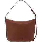Mandarina Duck Leren Schoudertas Luna Hobo Small Caramel Cafe Bruine
