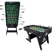 Cougar Around The World opklapbaar Voetbaltafel in Zwart | Tafelvoetbal Speeltafel opklapbaar