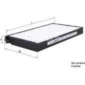 MAHLE ORIGINAL LA 634/S Interieurfilter