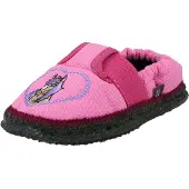 Beck Huisschoenen 'Pferdchen' cappuccino / lichtlila / pink / magenta
