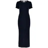 Apricot Gebreide jurk navy / wit