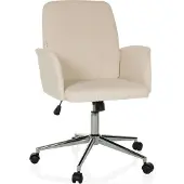 Hjh OFFICE Bureaustoel / draaistoel / kuipstoel SOLAO CORD stof beige