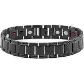 Lucleon Zwarte Titanium Armband met 4 Elementen