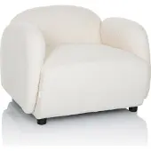 Hjh LIVING Loungestoel / relaxfauteuil VERDUNA stof bouclé wit