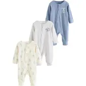 Next Nachtkledij lichtbeige / duifblauw / lichtgrijs