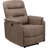 Notio Living Coullon-Relaxfauteuil met elektrische functie Microfiber Taupe