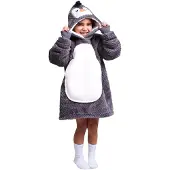 Breba trading Knuffel hoodie 3-6 jaar pinguin