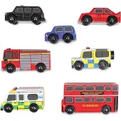 Le Toy Van London Auto-set, 3 auto's, Hout, Meerkleurig