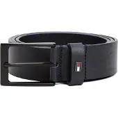 Tommy Hilfiger Riem 'Enamel Flag Rectangular Buckle' donkerblauw